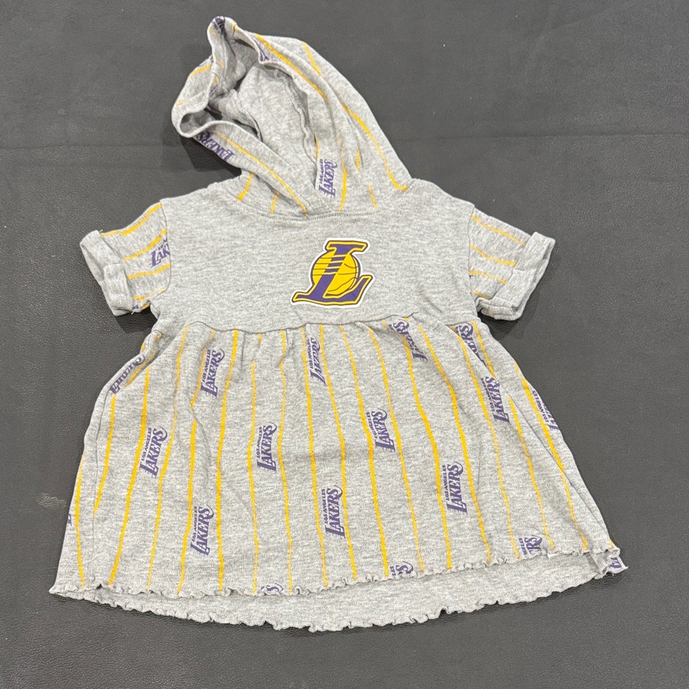 Gray and Yellow Kids Casual Dress